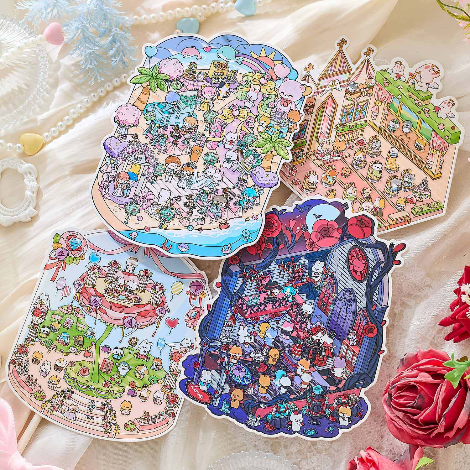 Mini Scenes Sticker Miniature Scene Sticker - YYBB ART SHOP