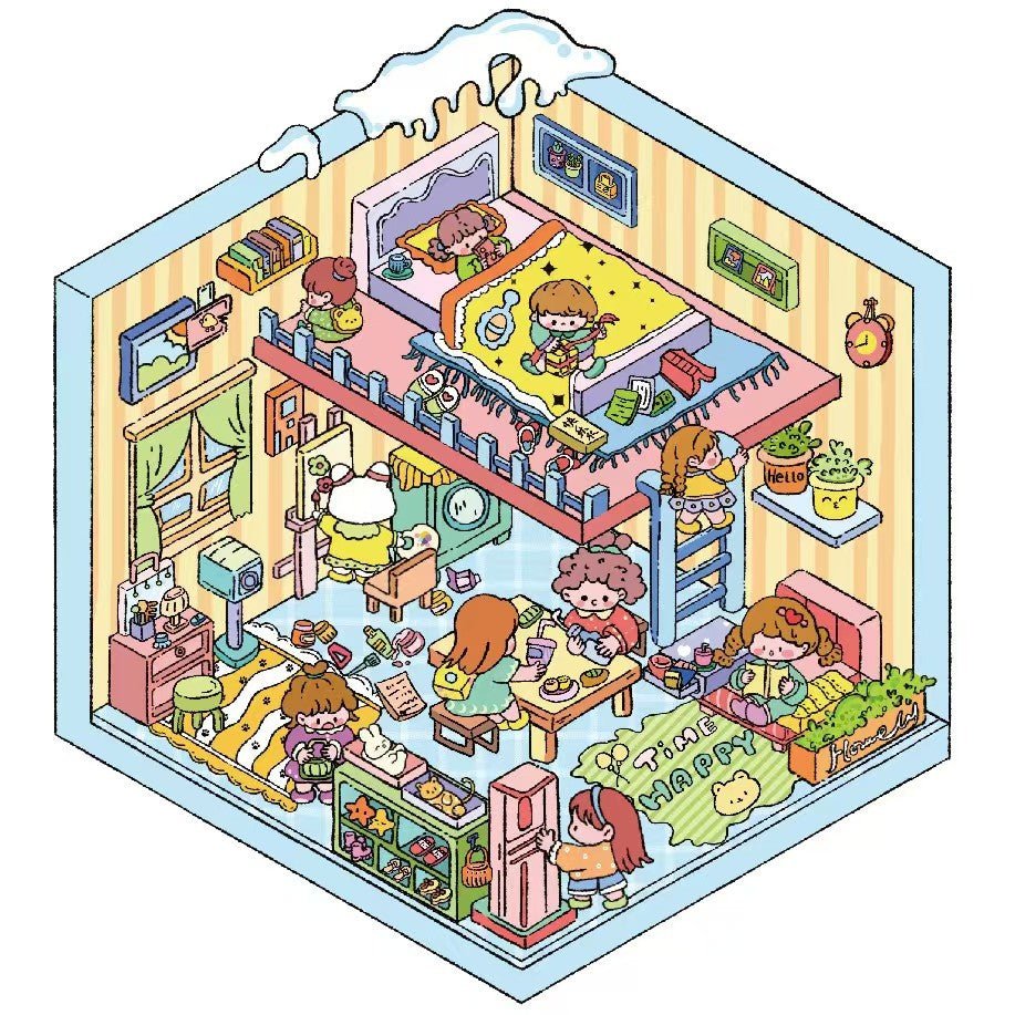 Capybara Theme | Scene Time 5.0 Series, Sticker Scene, 3D Miniature Scene Stickers, stress - relief DIY stickers, Scene - setting Stickers - YYBB ART