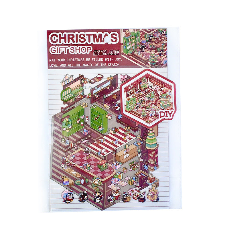 Christmas Theme | Scene Magic 6.0 Series, Sticker Scene, 3D Miniature Scene Stickers, stress-relief DIY stickers, Scene-setting Stickers