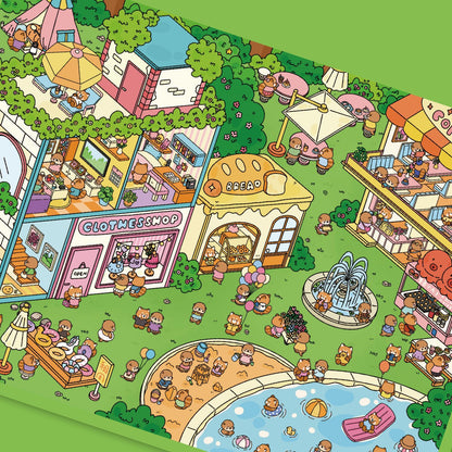 Summer Park | Pocket Scene Series 7.0 | Sticker Scene, 3D Miniature Scene Stickers, Stress-Relief DIY Stickers, Scene-Setting Stickers, DIY Stickers