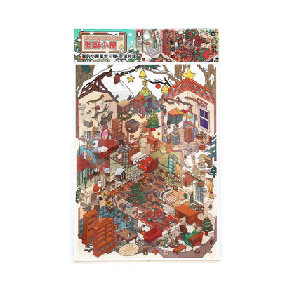 Big Size | Christmas Limited Edition | My Little House 6.0 | Sticker Scene, 3D Miniature Scene Stickers, Stress-Relief DIY Stickers, Scene-Setting Stickers, DIY Stickers