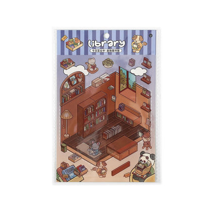 Open Today Series 5.0 | Sticker Scene, 3D Miniature Scene Stickers, Stress-relief DIY stickers, Scene-setting Stickers