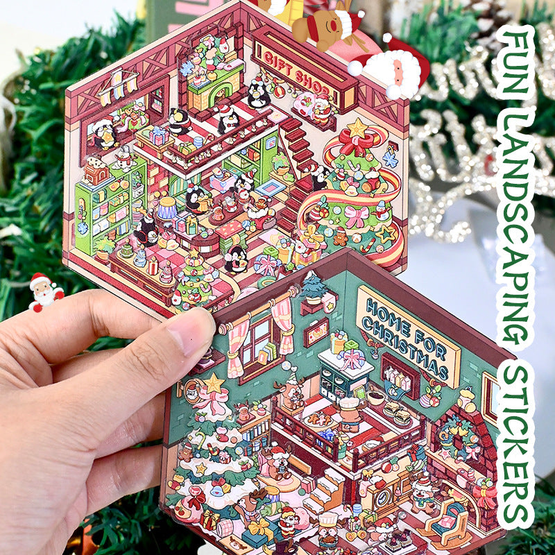 Christmas Theme | Scene Magic 6.0 Series, Sticker Scene, 3D Miniature Scene Stickers, stress-relief DIY stickers, Scene-setting Stickers