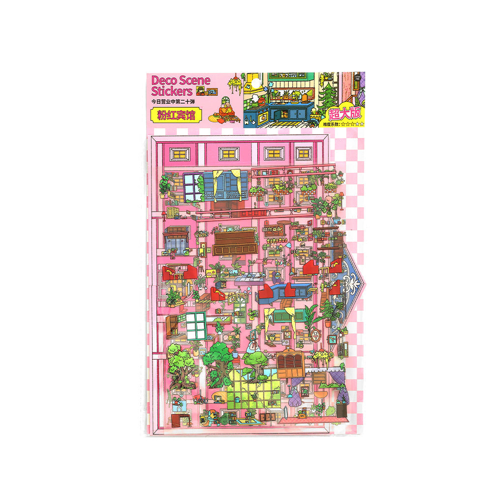 Büyük Boyut | Open Today Serisi 15.0 | Yapışkan Sahne, 3D Minyatür Sahne Yapışkanları, Stres Azaltıcı DIY Yapışkanları, Sahne Oluşturma Yapışkanları, DIY Yapışkanları