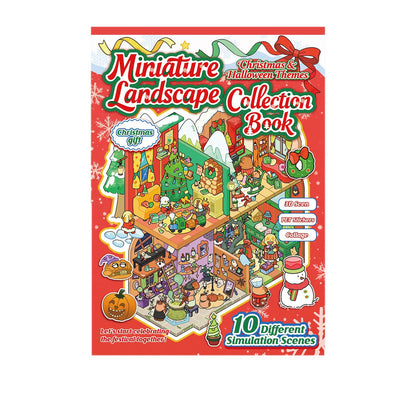 Thème de Noël | Collection Paysage Série 6.0 | Livre d'Autocollants, Scène Autocollante, Autocollants de Scène Miniature 3D, Autocollants DIY Anti-Stress, Autocollants de Mise en Scène, Livre d'Autocollants DIY