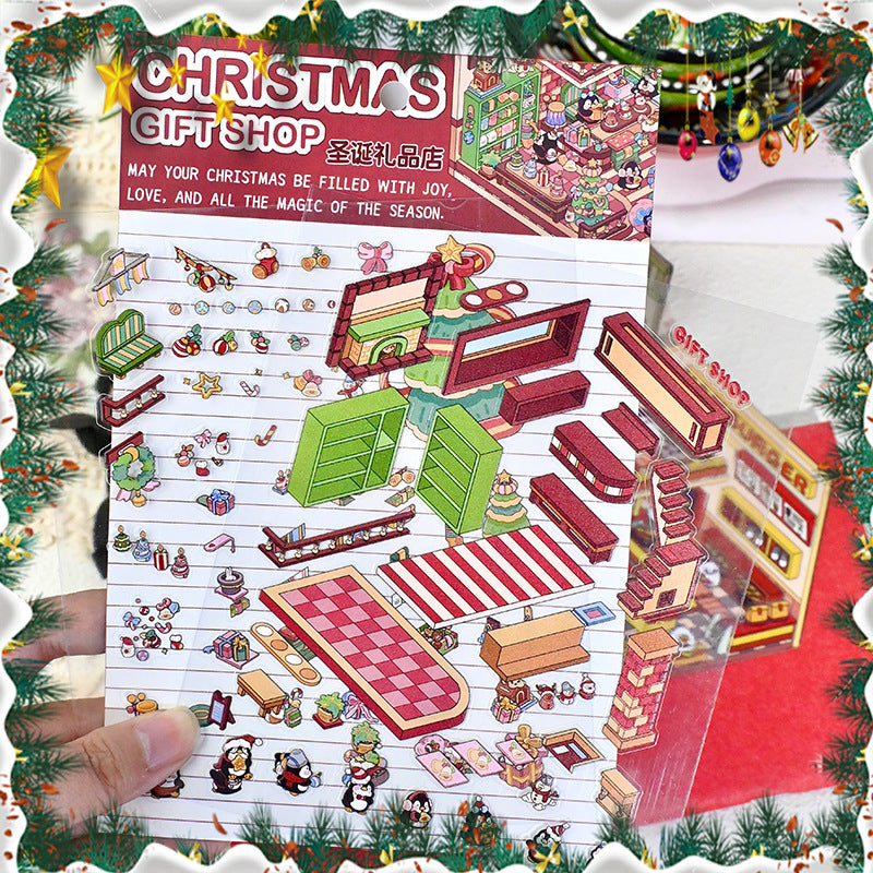 Christmas Theme | Scene Magic 6.0 Series, Sticker Scene, 3D Miniature Scene Stickers, stress-relief DIY stickers, Scene-setting Stickers