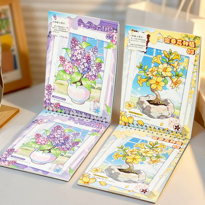 Planting Manual | Miniature Garden | Landscape Collection 9.0 Series | Sticker Book, Sticker Scene, 3D Miniature Scene Stickers, Stress-Relief DIY Stickers, Scene-Setting Stickers, DIY Stickers Book