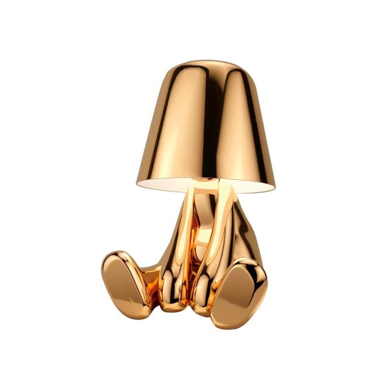 Modern Golden Human Figure Table Lamp Luxury Decorative Night Light for Bedroom - USB Rechargeable Designer Desk Light - YYBB ART