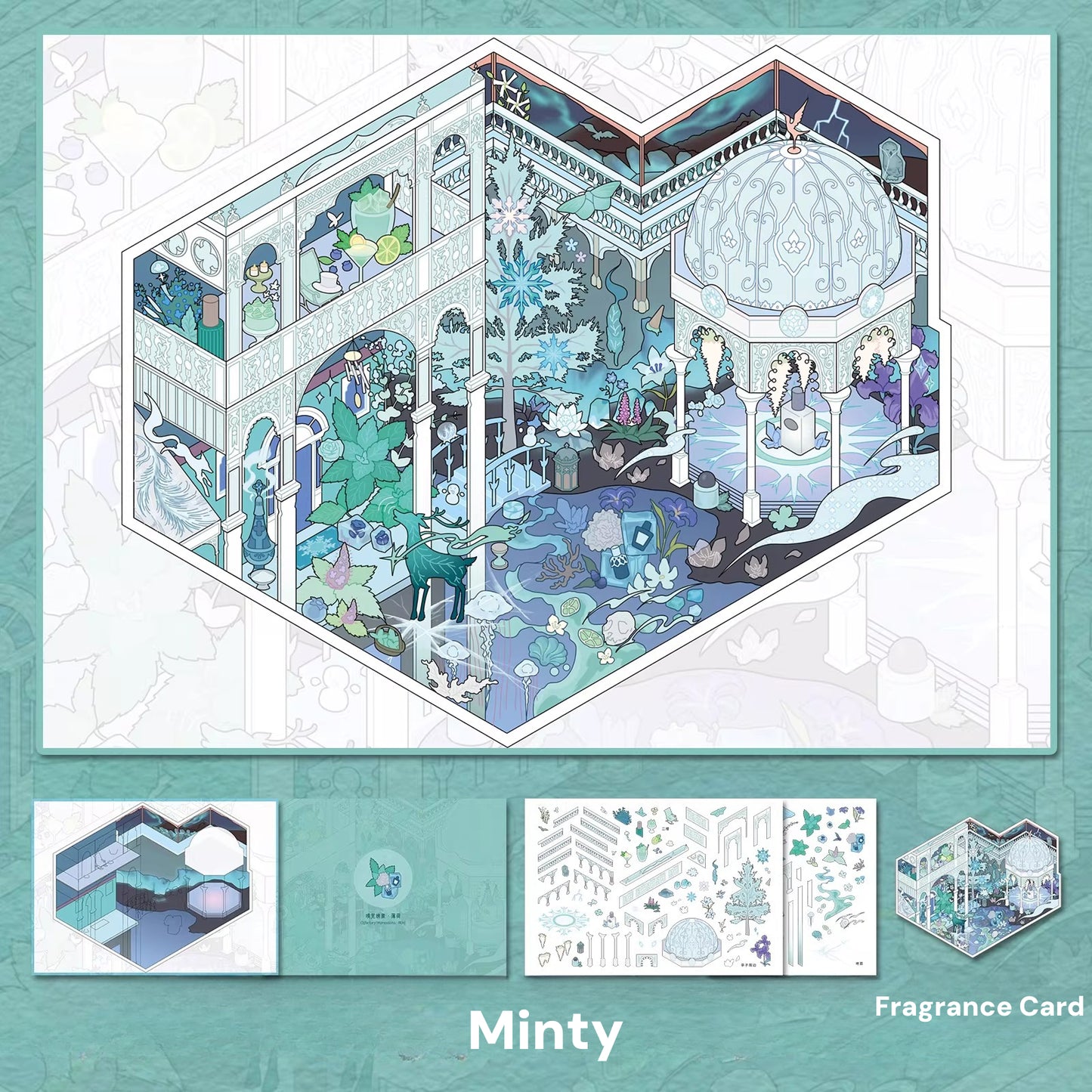 Olfactory Impressions |Scene Garden 18.0 Series | Sticker Scene, 3D Miniature Scene Stickers, Stress-Relief DIY Stickers, Scene-Setting Stickers, DIY Stickers