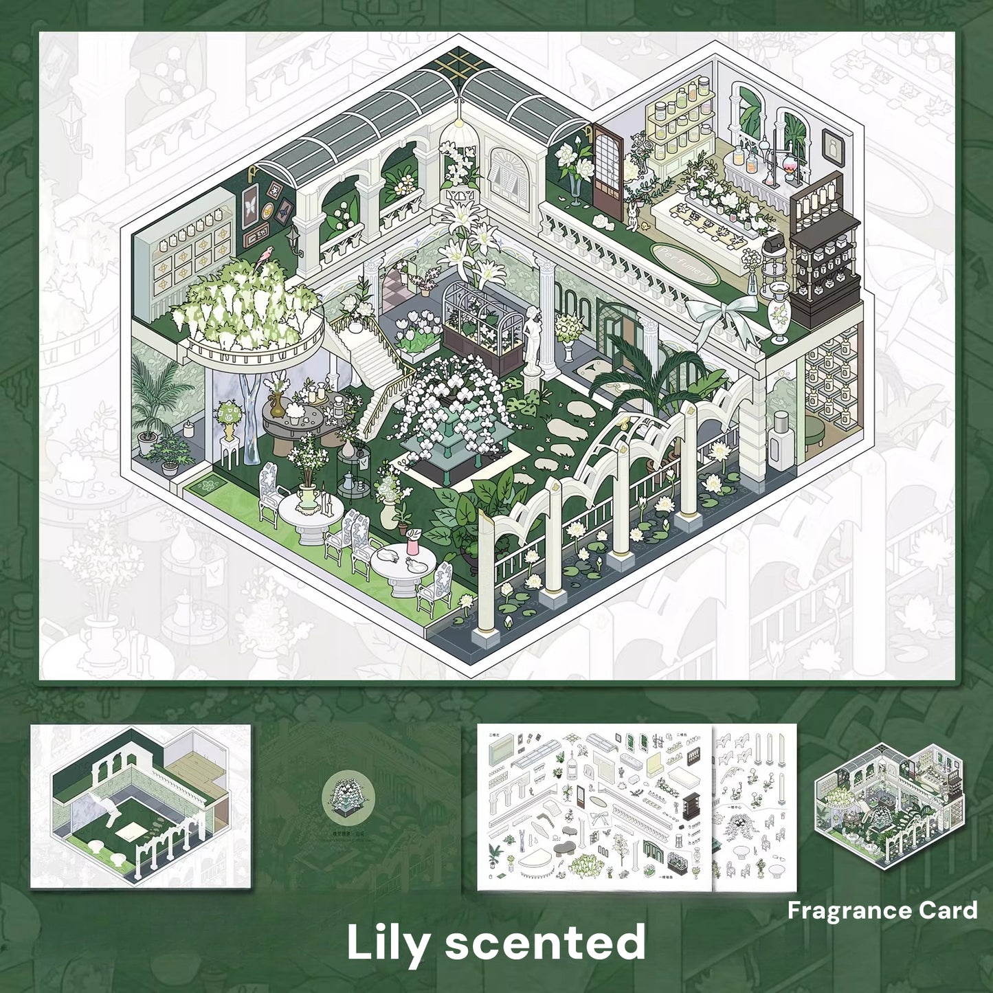 Olfactory Impressions |Scene Garden 18.0 Series | Sticker Scene, 3D Miniature Scene Stickers, Stress-Relief DIY Stickers, Scene-Setting Stickers, DIY Stickers