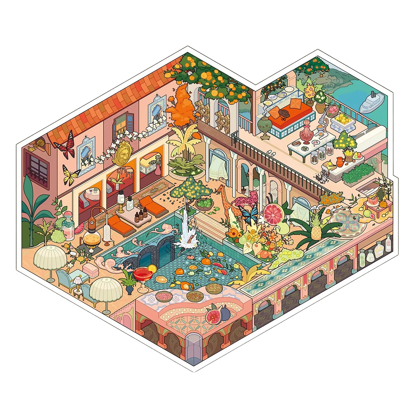 Olfactory Impressions |Scene Garden 18.0 Series | Sticker Scene, 3D Miniature Scene Stickers, Stress-Relief DIY Stickers, Scene-Setting Stickers, DIY Stickers