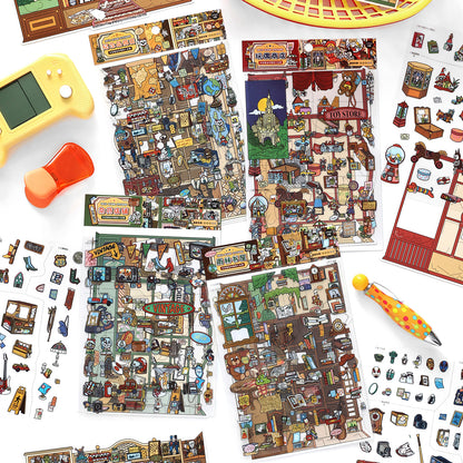 Bugün Açık Serisi 21.0 | Çıkartma Sahnesi, 3D Miniatür Sahne Çıkartmaları, Stres Giderici DIY Çıkartmalar, Sahne Kurma Çıkartmaları, DIY Çıkartmalar