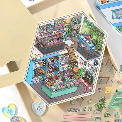 Serie Open Today 14.0 | Sticker Scene, Adesivi per Scenografie 3D in Miniatura, Adesivi Fai-da-Te per Alleviare lo Stress, Adesivi per Creare Scenari, Adesivi Fai-da-Te