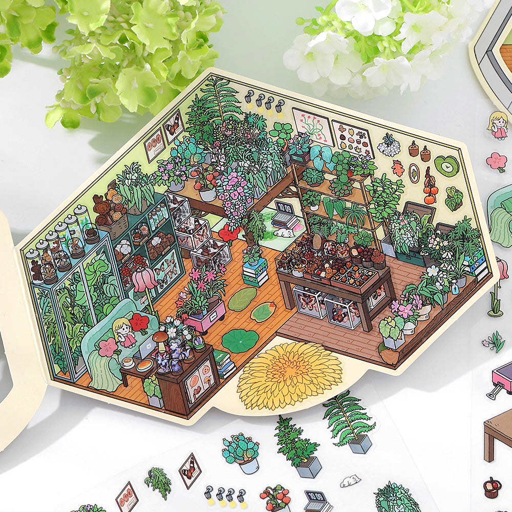 Serie Open Today 14.0 | Sticker Scene, Adesivi per Scenografie 3D in Miniatura, Adesivi Fai-da-Te per Alleviare lo Stress, Adesivi per Creare Scenari, Adesivi Fai-da-Te