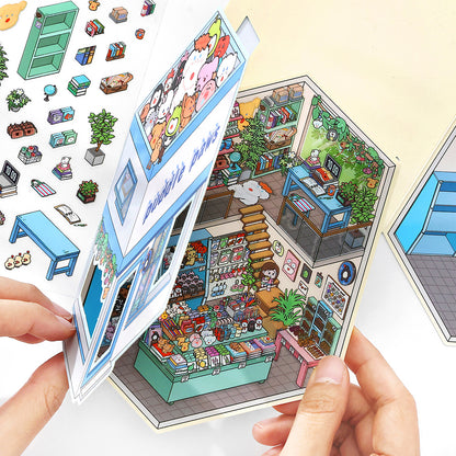 Serie Open Today 14.0 | Sticker Scene, Adesivi per Scenografie 3D in Miniatura, Adesivi Fai-da-Te per Alleviare lo Stress, Adesivi per Creare Scenari, Adesivi Fai-da-Te