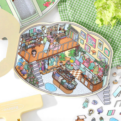 Serie Open Today 14.0 | Sticker Scene, Adesivi per Scenografie 3D in Miniatura, Adesivi Fai-da-Te per Alleviare lo Stress, Adesivi per Creare Scenari, Adesivi Fai-da-Te