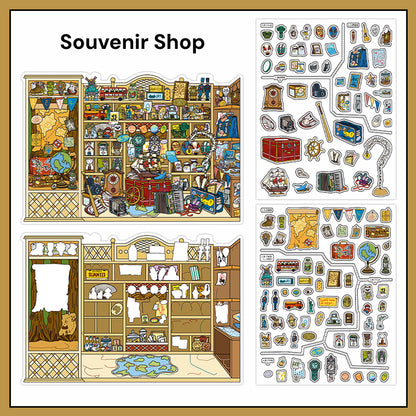 Bugün Açık Serisi 21.0 | Çıkartma Sahnesi, 3D Miniatür Sahne Çıkartmaları, Stres Giderici DIY Çıkartmalar, Sahne Kurma Çıkartmaları, DIY Çıkartmalar