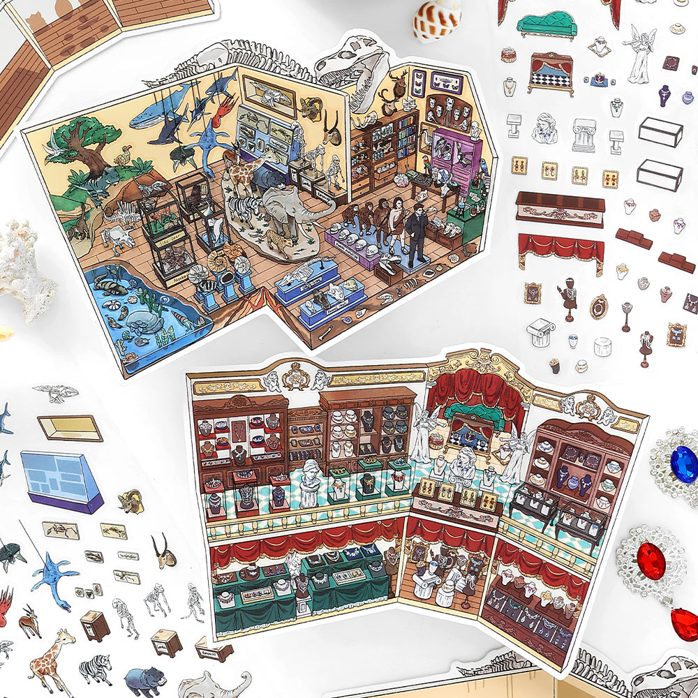 Seria Scene More 12.0, Scena Naklejek, Naklejki Scen Trójwymiarowych Miniatur, Naklejki DIY Uwalniające Stres, Naklejki Scenograficzne, Naklejki DIY