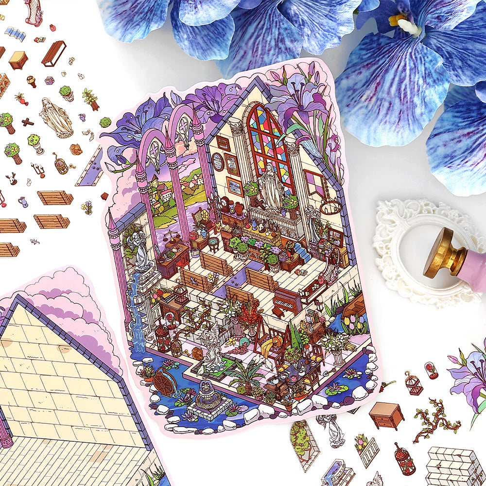 Scene More 10.0シリーズ、ステッカーシーン、3Dミニチュアシーンステッカー、ストレス解消DIYステッカー、シーン設定ステッカー、DIYステッカー