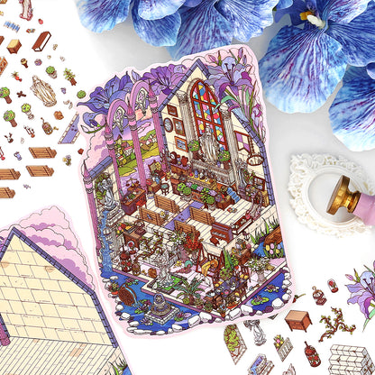 Scene More 10.0シリーズ、ステッカーシーン、3Dミニチュアシーンステッカー、ストレス解消DIYステッカー、シーン設定ステッカー、DIYステッカー