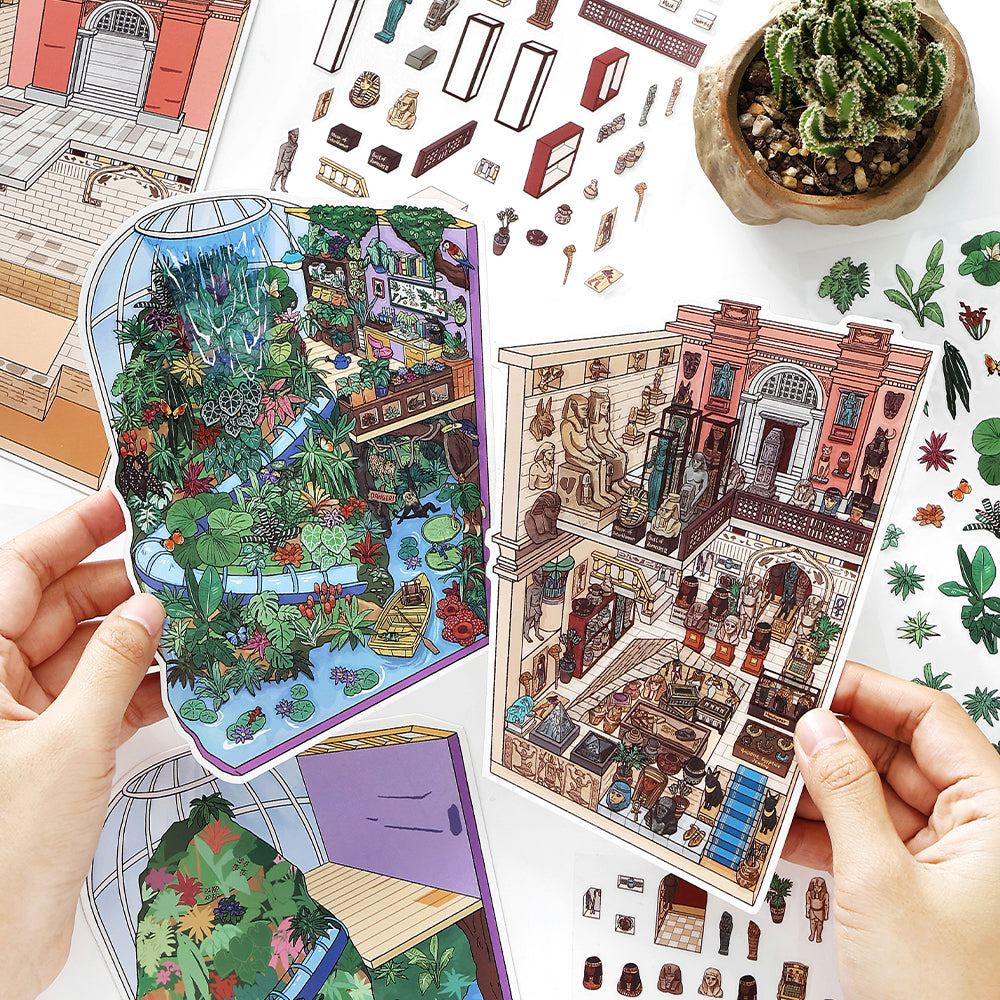 Seria Scene More 12.0, Scena Naklejek, Naklejki Scen Trójwymiarowych Miniatur, Naklejki DIY Uwalniające Stres, Naklejki Scenograficzne, Naklejki DIY