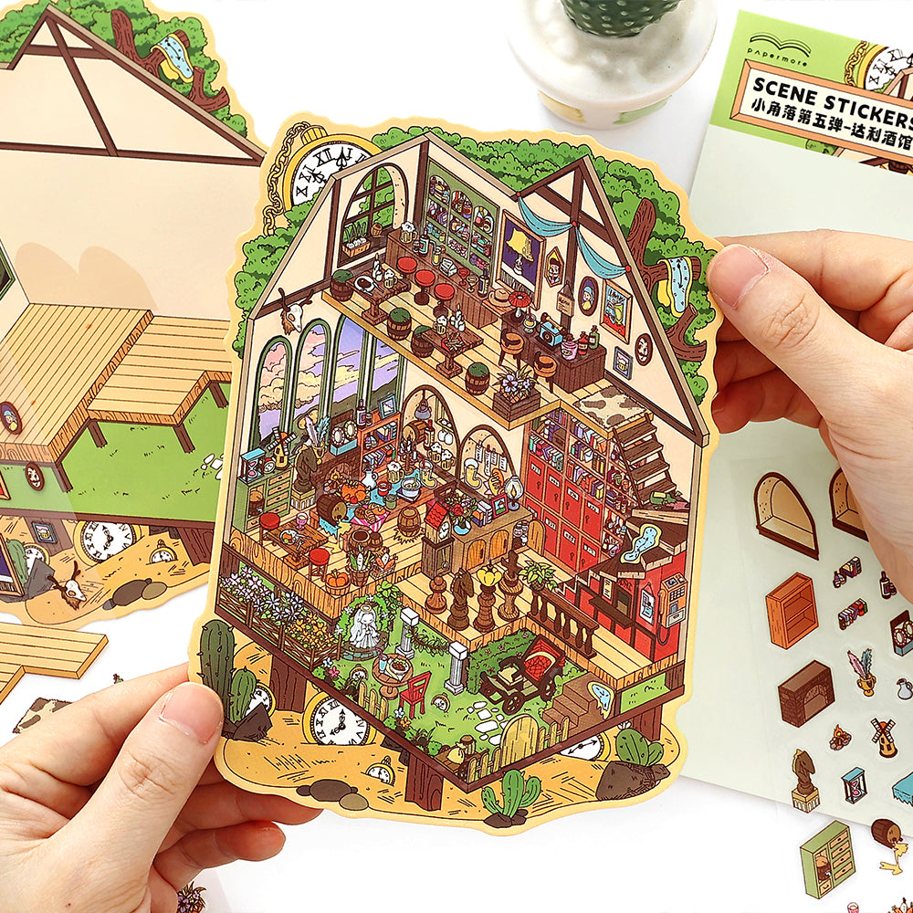 Scene More 10.0シリーズ、ステッカーシーン、3Dミニチュアシーンステッカー、ストレス解消DIYステッカー、シーン設定ステッカー、DIYステッカー