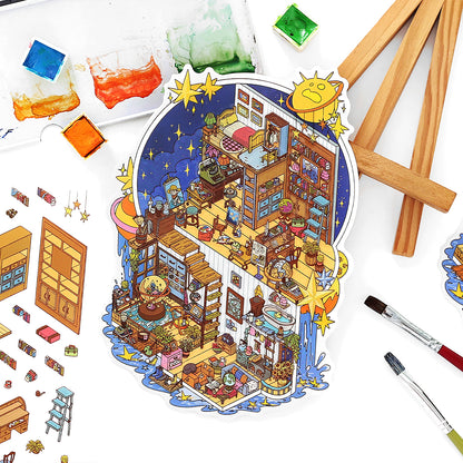 Scene More 10.0シリーズ、ステッカーシーン、3Dミニチュアシーンステッカー、ストレス解消DIYステッカー、シーン設定ステッカー、DIYステッカー