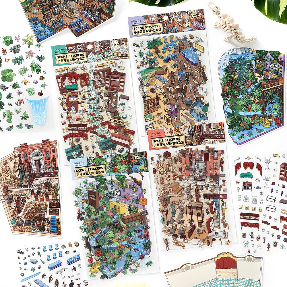 Seria Scene More 12.0, Scena Naklejek, Naklejki Scen Trójwymiarowych Miniatur, Naklejki DIY Uwalniające Stres, Naklejki Scenograficzne, Naklejki DIY