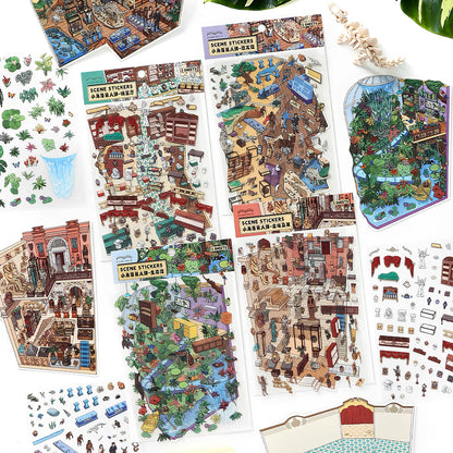 Seria Scene More 12.0, Scena Naklejek, Naklejki Scen Trójwymiarowych Miniatur, Naklejki DIY Uwalniające Stres, Naklejki Scenograficzne, Naklejki DIY