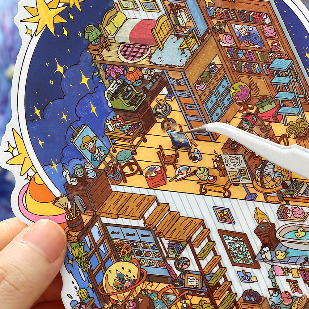 Scene More 10.0シリーズ、ステッカーシーン、3Dミニチュアシーンステッカー、ストレス解消DIYステッカー、シーン設定ステッカー、DIYステッカー