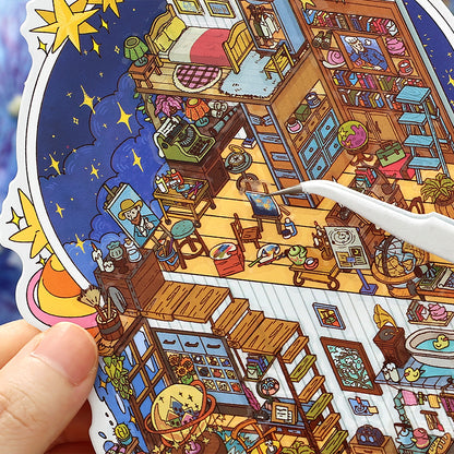 Scene More 10.0シリーズ、ステッカーシーン、3Dミニチュアシーンステッカー、ストレス解消DIYステッカー、シーン設定ステッカー、DIYステッカー