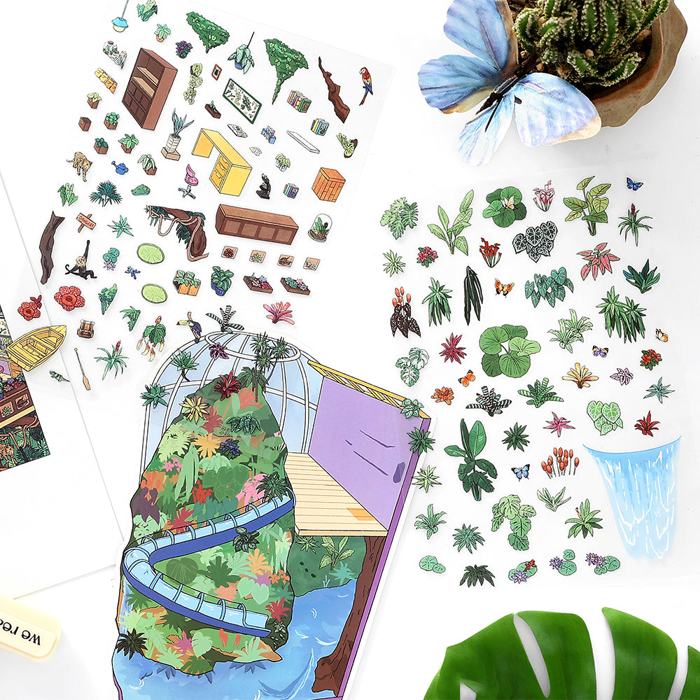 Seria Scene More 12.0, Scena Naklejek, Naklejki Scen Trójwymiarowych Miniatur, Naklejki DIY Uwalniające Stres, Naklejki Scenograficzne, Naklejki DIY