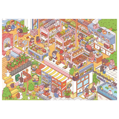 Pineapple Store Theme | Pocket Scene Series 15.0 | Sticker Scene, 3D Miniature Scene Stickers, Stress-Relief DIY Stickers, Scene-Setting Stickers, DIY Stickers