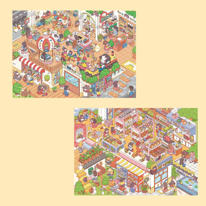 Pineapple Store Theme | Pocket Scene Series 15.0 | Sticker Scene, 3D Miniature Scene Stickers, Stress-Relief DIY Stickers, Scene-Setting Stickers, DIY Stickers