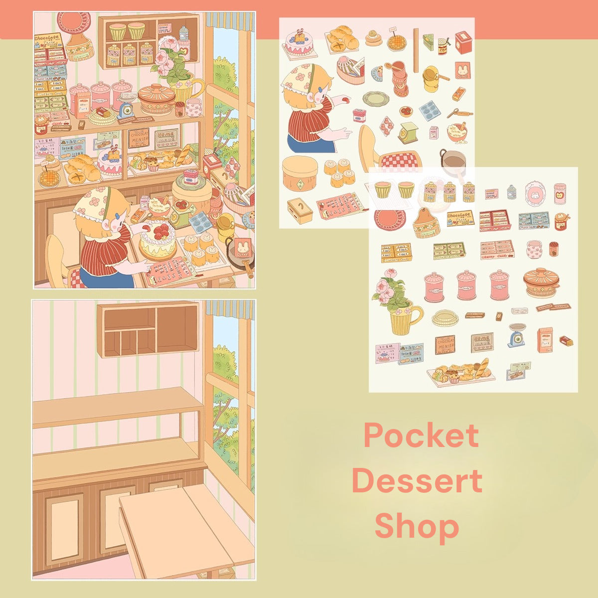 Pocket Scene Series 10.0 | Autocollant de scène, autocollants de scène miniature 3D, autocollants DIY pour soulager le stress, autocollants de décoration de scène, autocollants DIY