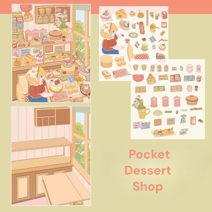 Pocket Scene Series 10.0 | Autocollant de scène, autocollants de scène miniature 3D, autocollants DIY pour soulager le stress, autocollants de décoration de scène, autocollants DIY