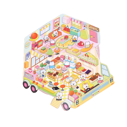 RV Teması | Sahne Mutluluk Serisi 6.0 | Sticker Sahne, 3D Minyatür Sahne Stickerları, Stres Giderici DIY Stickerları, Sahne Ayarlama Stickerları