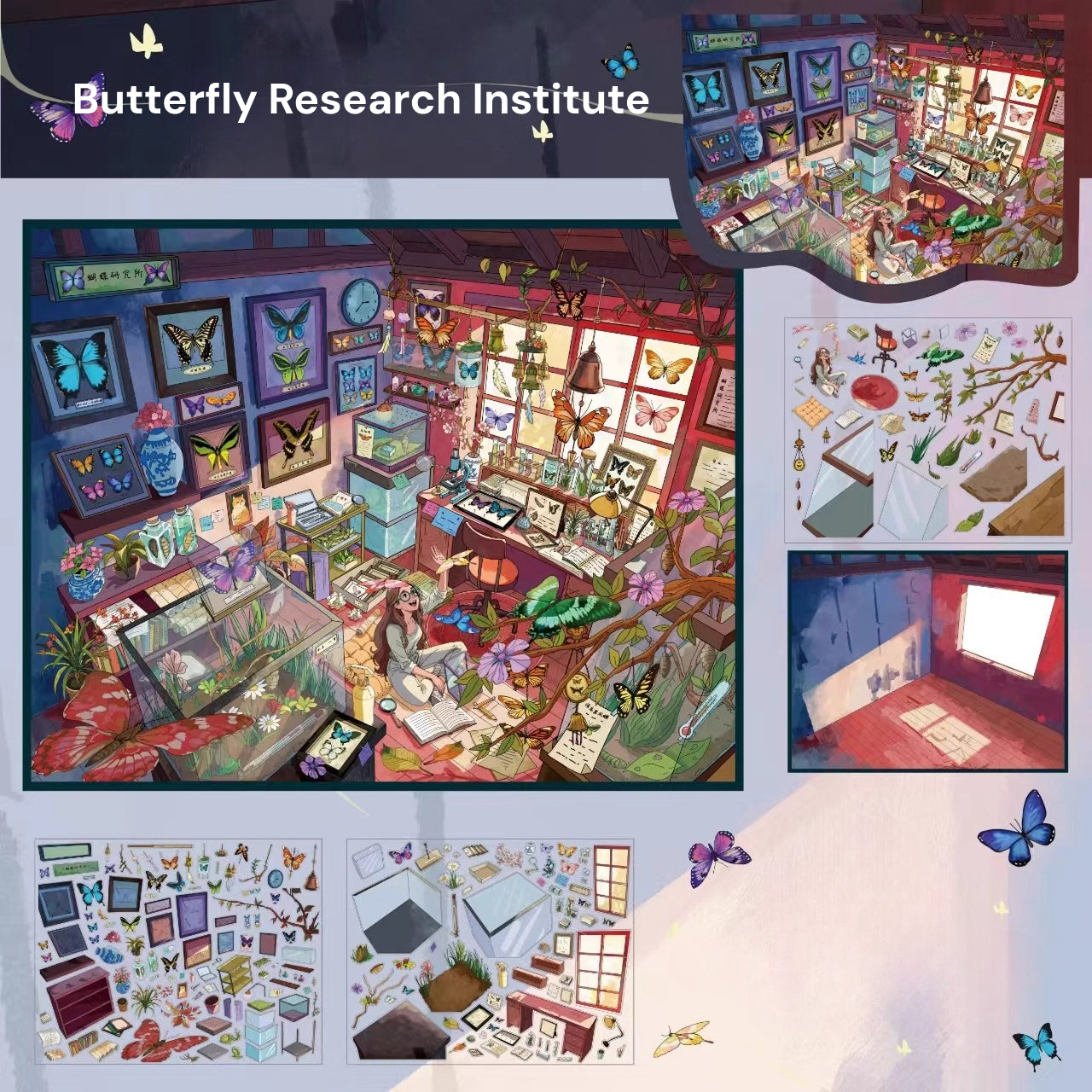 Série Scene Garden 12.0 | Scène en autocollants, Autocollants de scène miniature 3D, Autocollants DIY anti-stress, Autocollants de mise en scène, Autocollants DIY