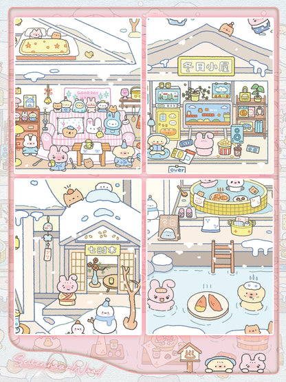 Serie Jardín de Escenas 15.0 | Escena de Pegatinas, Pegatinas de Escenas en Miniatura 3D, Pegatinas DIY para Alivio del Estrés, Pegatinas para Crear Escenas, Pegatinas DIY