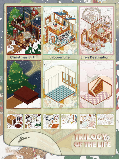 Serie Jardín de Escenas 15.0 | Escena de Pegatinas, Pegatinas de Escenas en Miniatura 3D, Pegatinas DIY para Alivio del Estrés, Pegatinas para Crear Escenas, Pegatinas DIY