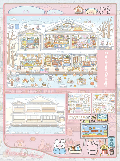 Serie Jardín de Escenas 15.0 | Escena de Pegatinas, Pegatinas de Escenas en Miniatura 3D, Pegatinas DIY para Alivio del Estrés, Pegatinas para Crear Escenas, Pegatinas DIY