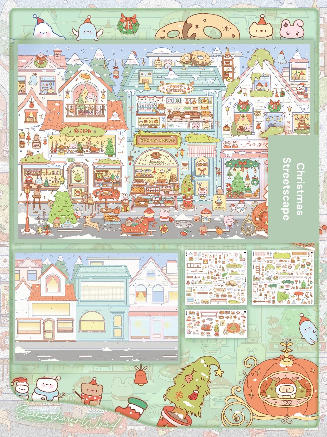 Serie Jardín de Escenas 15.0 | Escena de Pegatinas, Pegatinas de Escenas en Miniatura 3D, Pegatinas DIY para Alivio del Estrés, Pegatinas para Crear Escenas, Pegatinas DIY