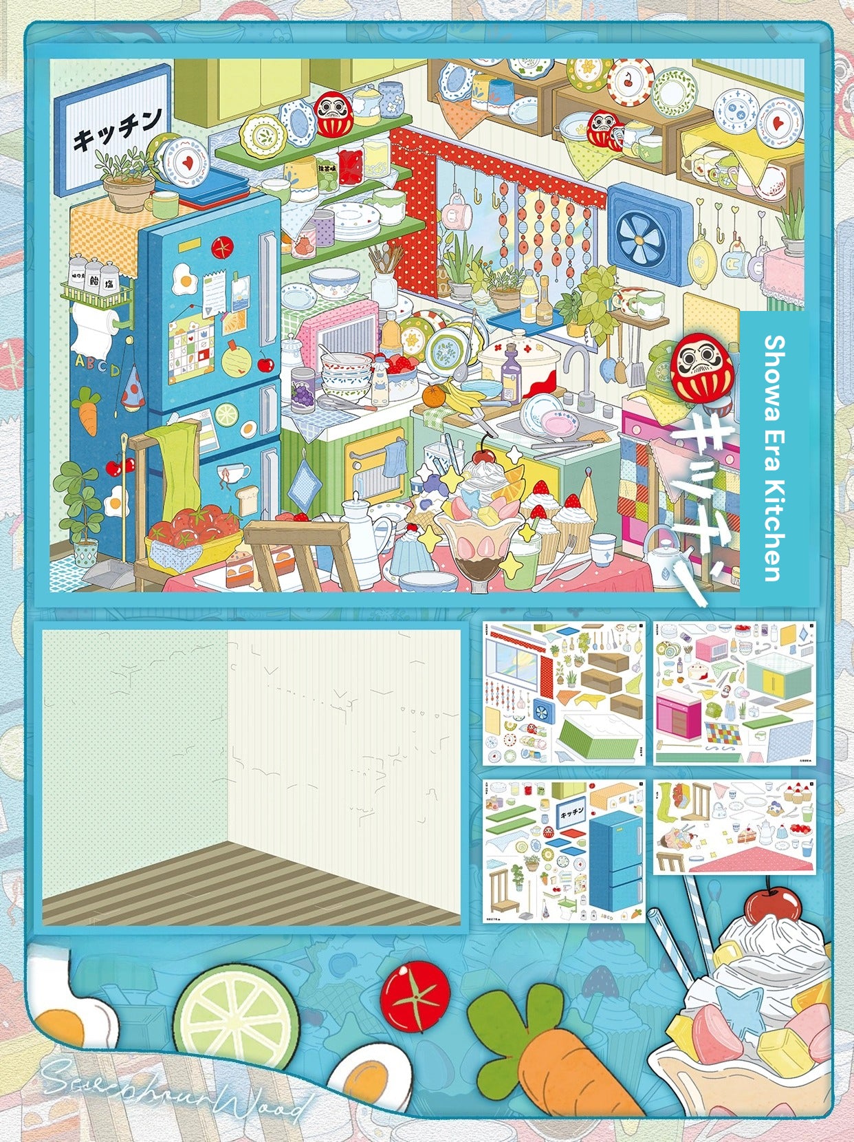 Serie Jardín de Escenas 15.0 | Escena de Pegatinas, Pegatinas de Escenas en Miniatura 3D, Pegatinas DIY para Alivio del Estrés, Pegatinas para Crear Escenas, Pegatinas DIY