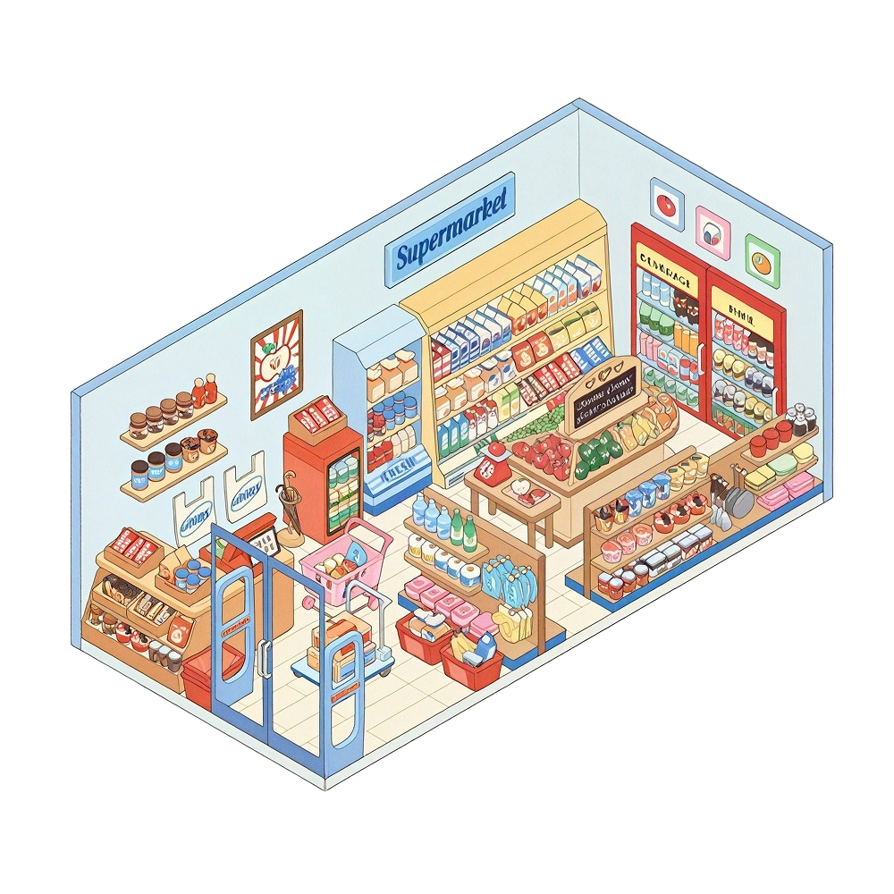 Sticker Scences Scene More 1.0 Series, Sticker Scene, 3D Miniature Scene Stickers ...