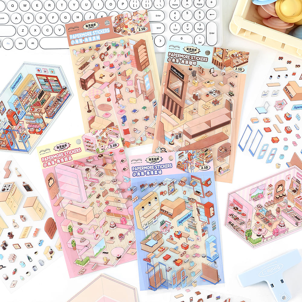 Scene Stickers Type Scene More 1.0 Series, Sticker Scene, 3D Miniature Scene Stickers ...