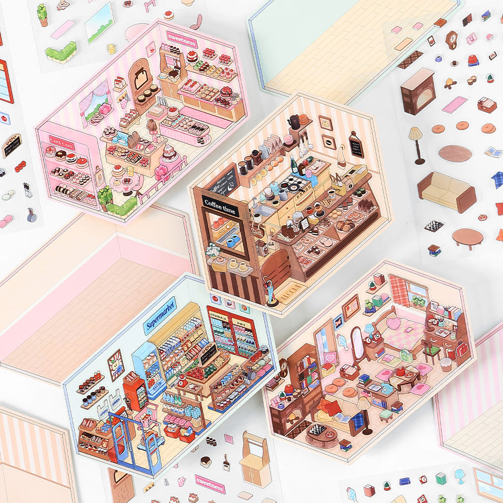 Scene More 1.0 Series, Sticker Scene, 3D Miniature Scene Stickers ...