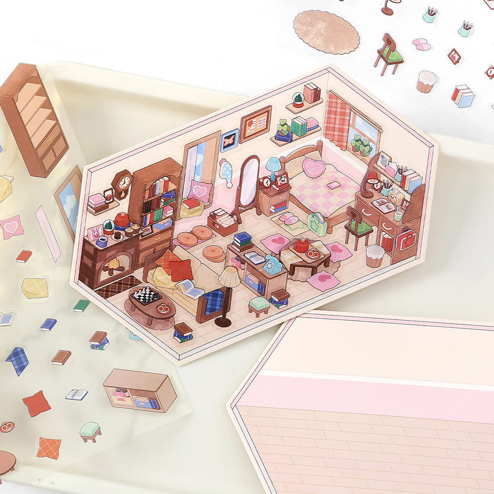 Simple Setting Stickers Scene More 1.0 Series, Sticker Scene, 3D Miniature Scene Stickers ...