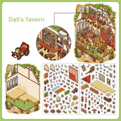 Scene More 10.0シリーズ、ステッカーシーン、3Dミニチュアシーンステッカー、ストレス解消DIYステッカー、シーン設定ステッカー、DIYステッカー