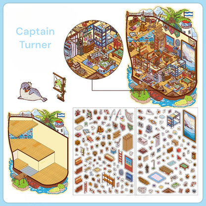 Scene More 10.0シリーズ、ステッカーシーン、3Dミニチュアシーンステッカー、ストレス解消DIYステッカー、シーン設定ステッカー、DIYステッカー