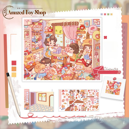 Shop Theme | Scene Time 13.0 Series, Sticker Scene, 3D Miniature Scene Stickers, Stress-Relief DIY Stickers, Scene-Setting Stickers, DIY Stickers